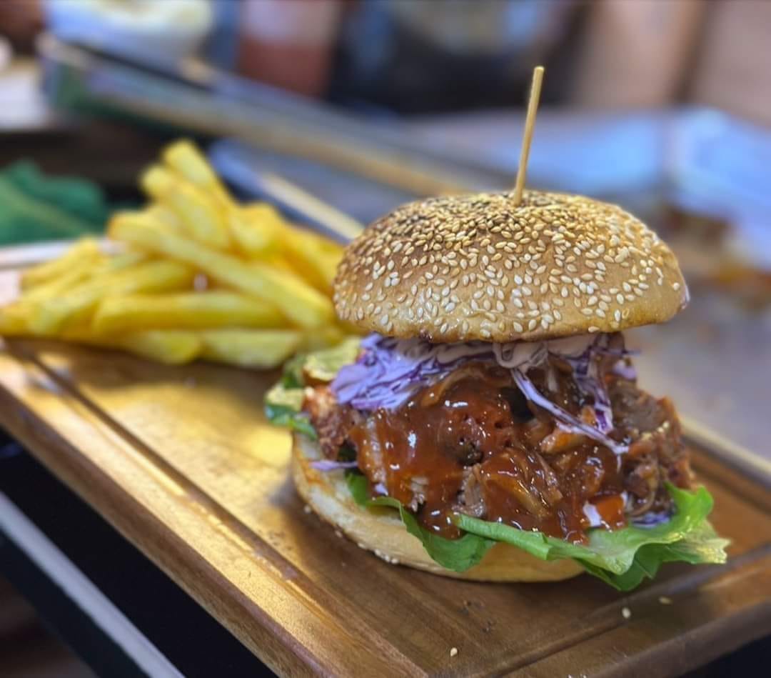 Juicy burger combo ready for quick Phu Quoc lunch